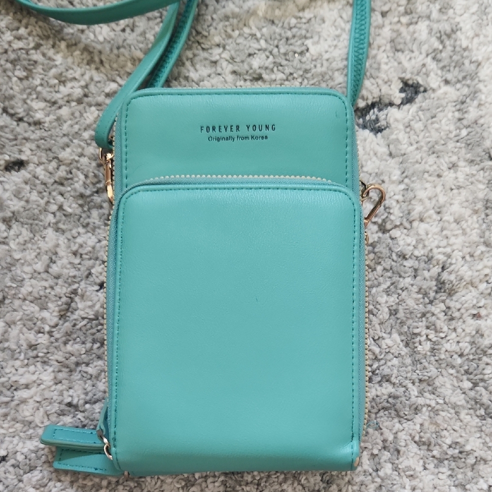 Forever Young Aqua Crossbody Bag